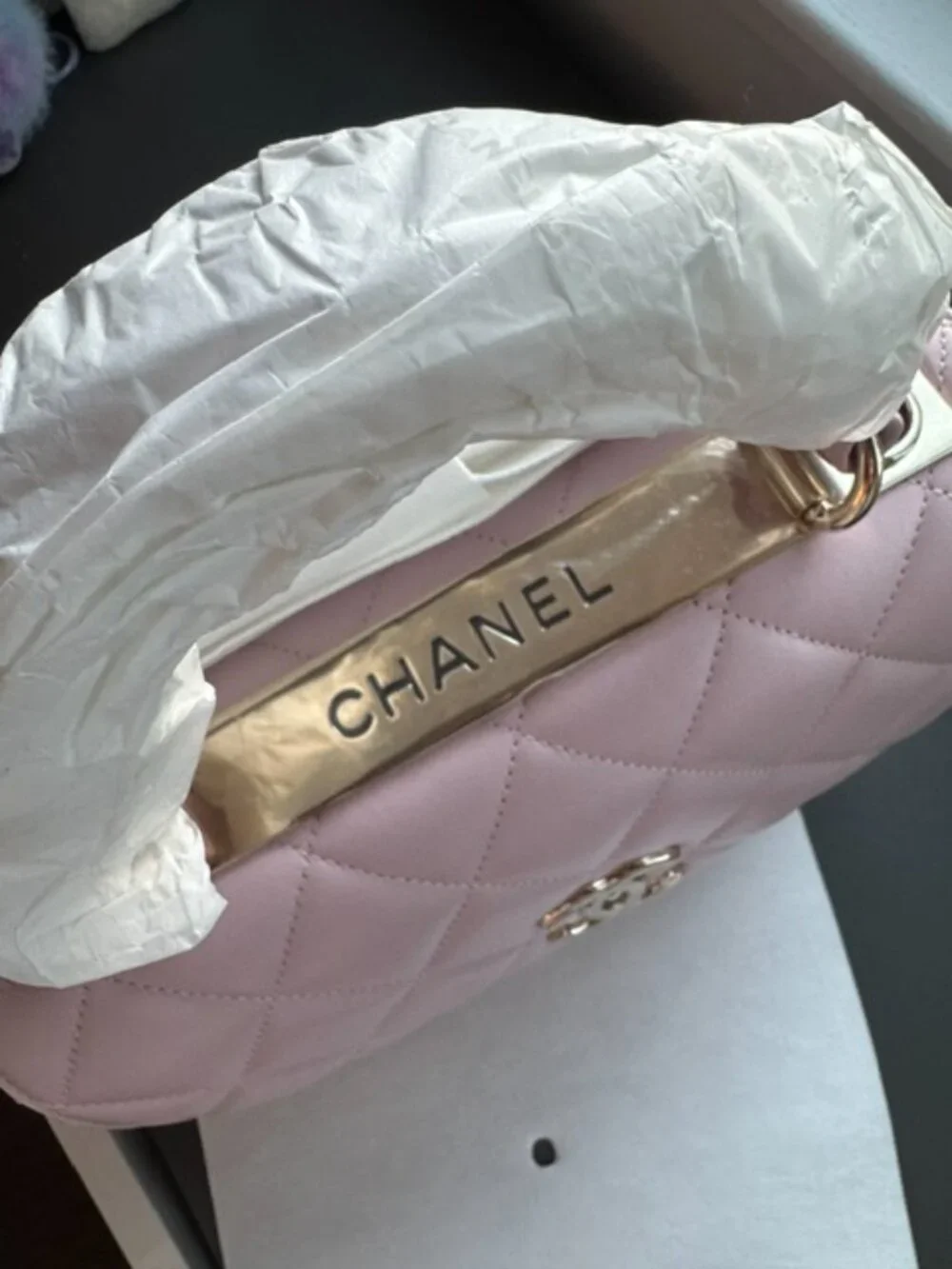Chanel 21S Small Light Pink Lambskin Quilted Trendy CC LGHW New in Box